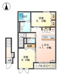 相生駅 徒歩9分 2階の物件間取画像